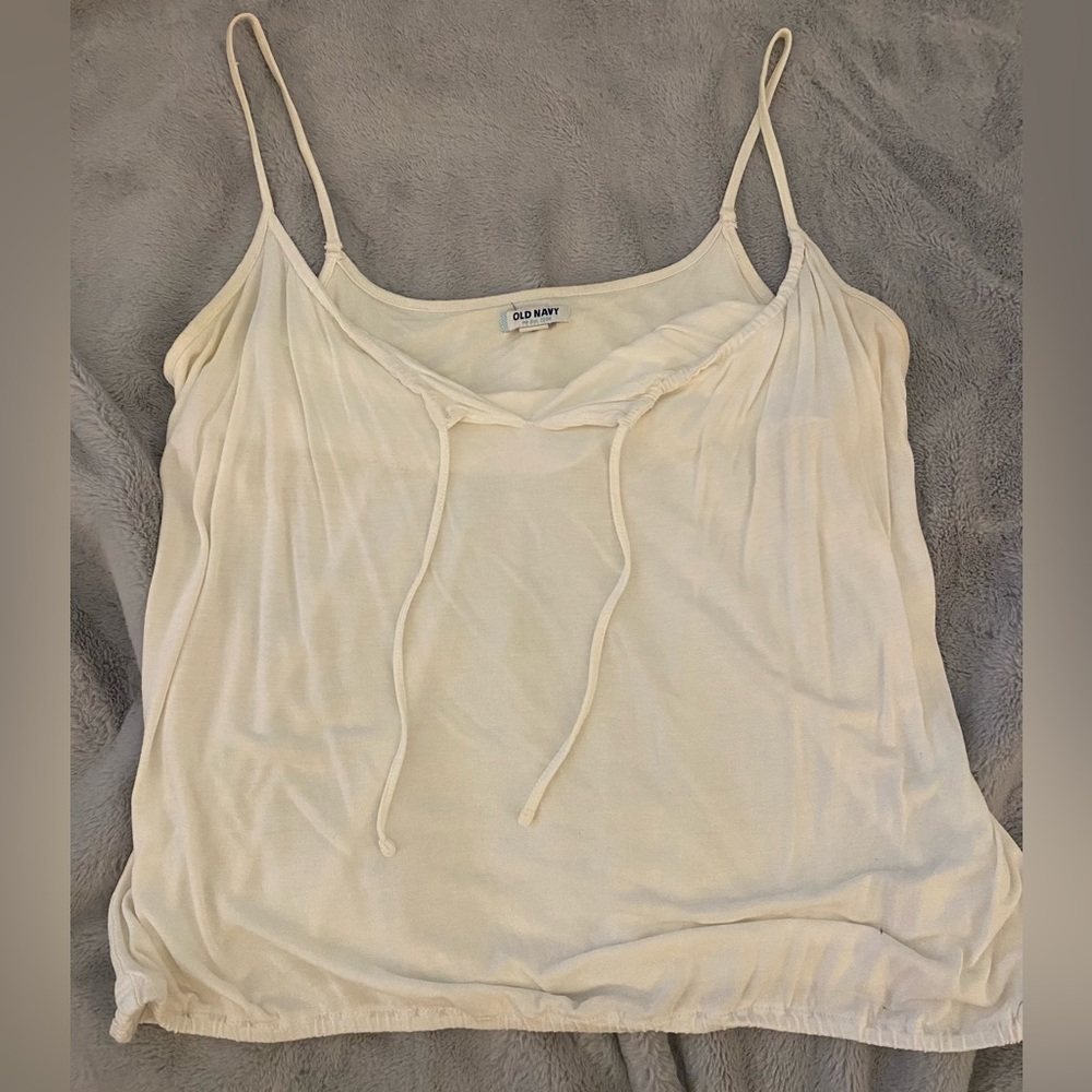White Flowy Tank